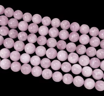 Sznur Okrągłych Koralików z Kunzytu A+ 10mm