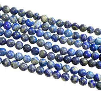 Sznur Okrągłych Koralików z Lapis Lazuli A 8-9mm