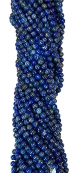 Sznur Okrągłych Koralików z Lapis Lazuli AA 8mm