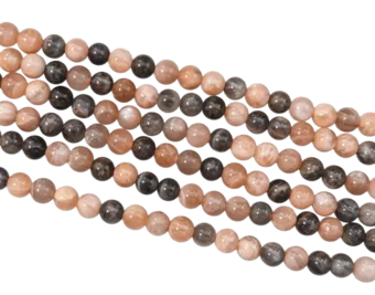Koraliki Dark Multicolor Moonstone A 6-7mm na sznurku 40cm
