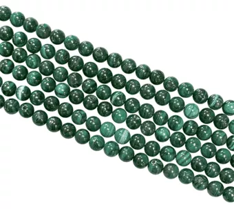 Malachit A koralikach 6mm na nici 40cm