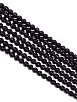Okrągłe Koraliki z Onyksu A na Sznurze 8mm