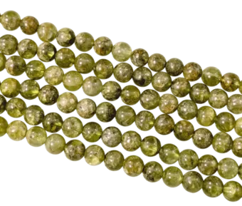 Sznur Okrągłych Koralików z Perydotu A 5-6mm
