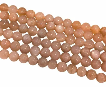 Koraliki Sunstone A o średnicy 8mm na drucie 40cm