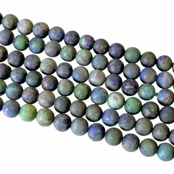 Koraliki matowe Azuryt Malachit 4mm na drucie 40cm