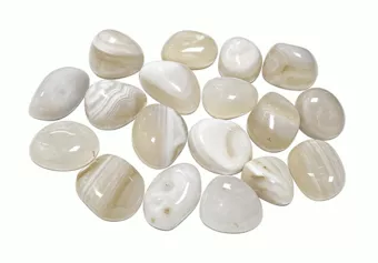Biały Agat A Kamieniach Toczonych 2-3 cm 250 g