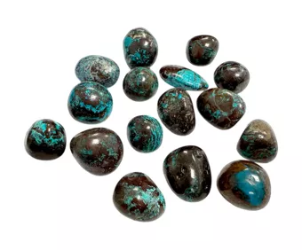 Chryzokola z Konga AA Kamienie Bębnowane 2-3cm 250g