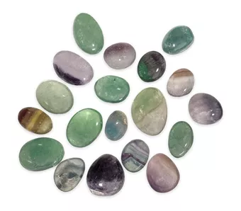 Fluoryt Wielokolorowy AB Kamienie Bębnowane 2-3cm 250g