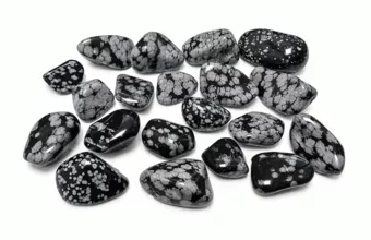 Obsydian Śnieżny A Kamienie Bębnowane 2-3cm 250g