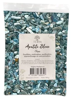 Apatyt A+ Wióry kamienia naturalnego 3-5mm 500g