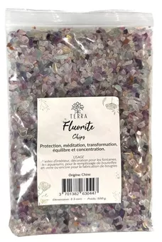 Fluoryt Fluoryt wielokolorowy A+ Naturalne wióry kamienne 3-5mm 500g