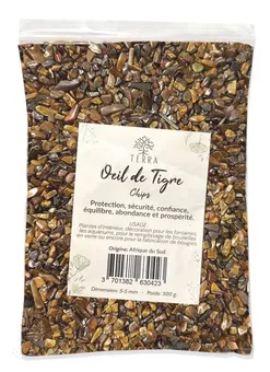 Chipsy z Naturalnego Matowego Tygrysiego Oka A 3-5mm 500g