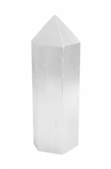 Sześciokątna Wieża z Selenitu 12cm 350g