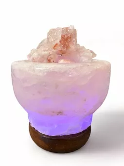 Himalajska lampa solna USB Miska 9cm