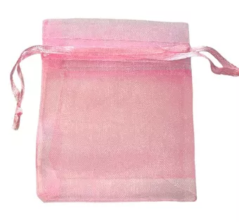 Woreczki organzowe 7x9cm różowe (opakowanie 100 sztuk)