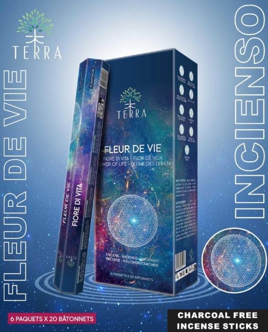 kadzidło i Kadzidło sześciokątne Terra Flower of Life bez węgla drzewnego|pl
