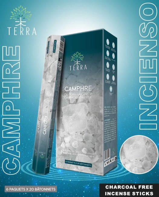 Kadzidło Terra Camphor Hexa bez węgla drzewnego 30gr