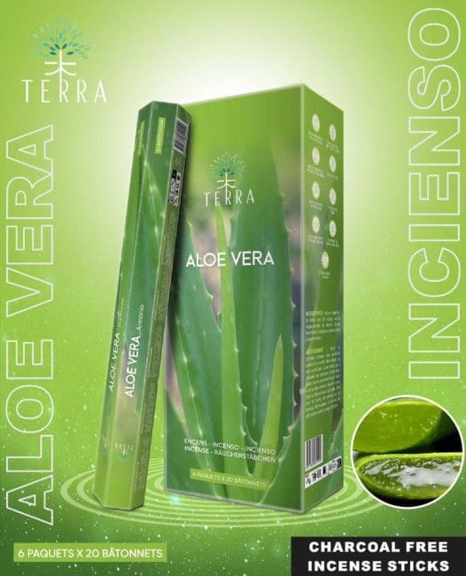 Kadzidło Terra Aloe Vera Hexa bez węgla drzewnego 30gr