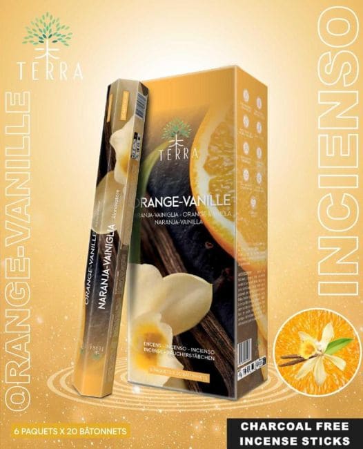 kadzidło i Kadzidło Terra Orange Vanilla Hexa bez węgla drzewnego 30gr|pl
