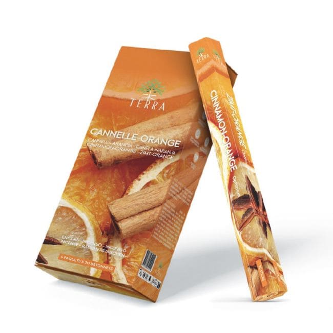 kadzidło i Kadzidło hexa Terra Cinnamon Orange bez węgla drzewnego 30gr