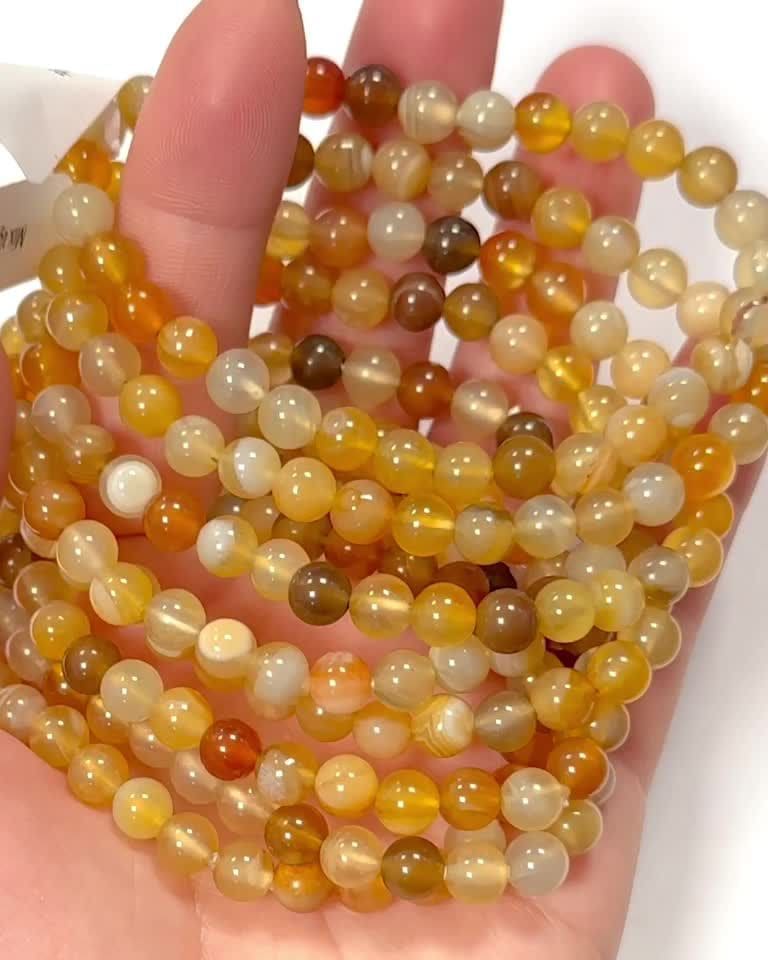 Bransoletka Agat mix A koraliki 6mm