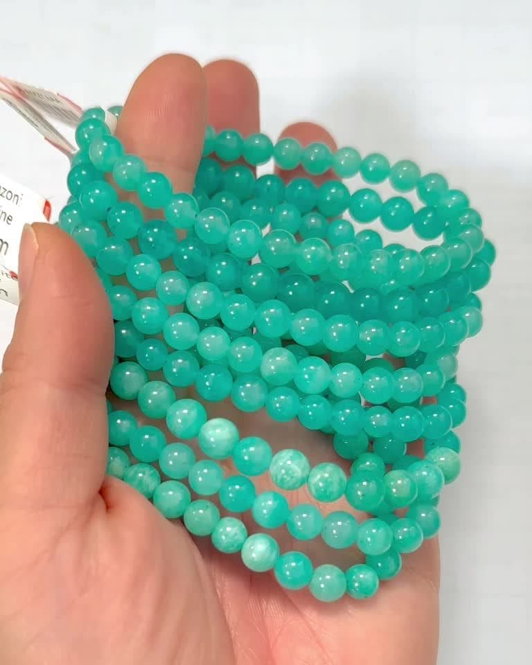 Bransoletka z Amazonitu Chiny Koraliki AA 5.5-6.5mm