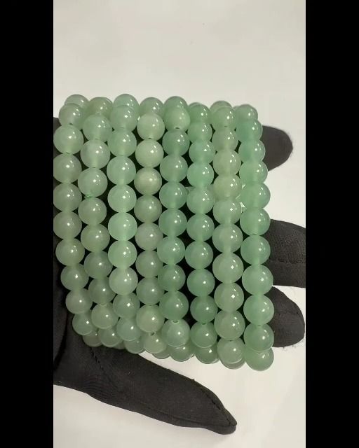 Bransoletka z zielonego awenturynu koraliki 8mm