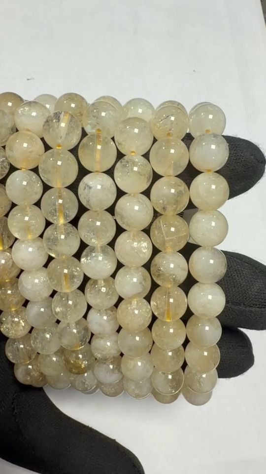 Bransoletka z Naturalnego Cytrynu AB Koraliki 8-9mm