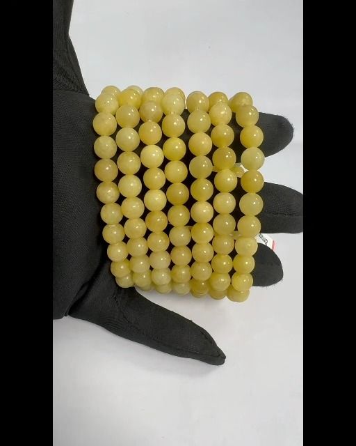 Pomarańczowa bransoletka kalcytowa z koralikami 8mm