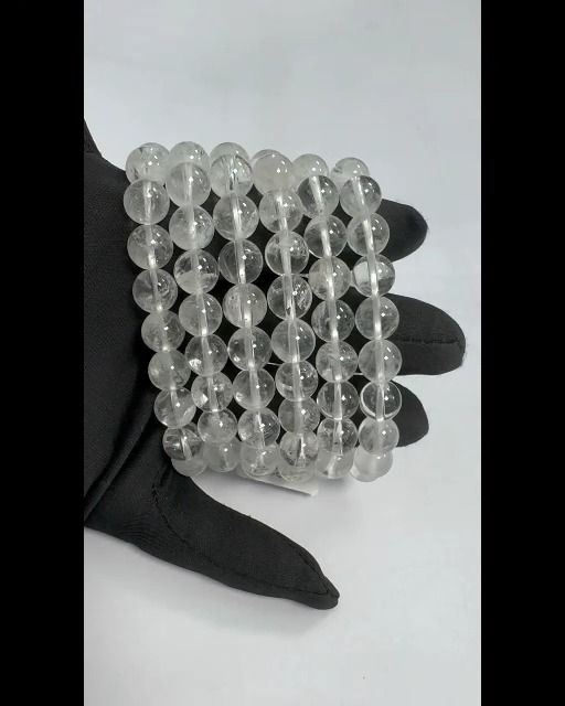 Bransoletka z kryształów górskich, koraliki 10mm