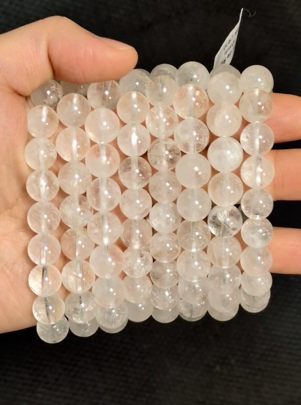 Bransoletka z kryształów górskich, koraliki 10mm