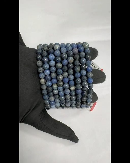 Bransoletka z dumortierytu koraliki A 6.5-7mm