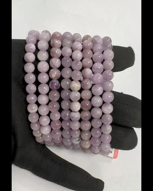 Bransoletka z kunzytu koraliki AA 5,5mm