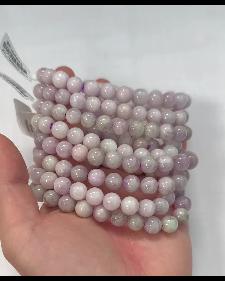 Koraliki do bransoletki Kunzite AB o średnicy 8mm