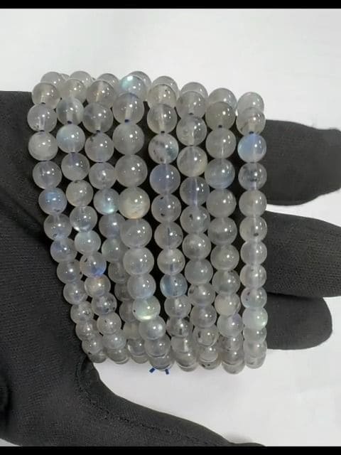 Bransoletka labradorytowa z koralikami AA 5,5-6,5mm