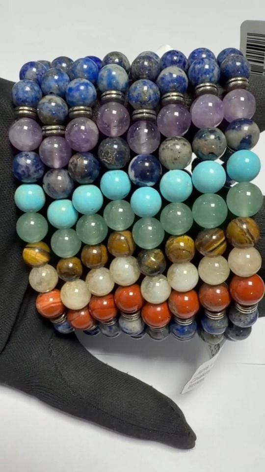 Bransoletka Lapis Lazuli 7 Czakr AB koraliki 8mm