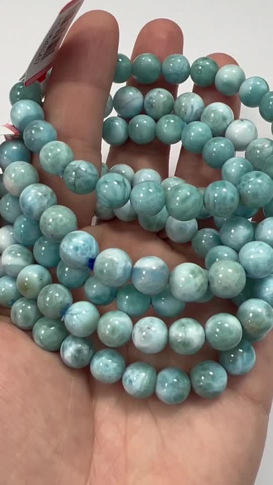 Bransoletka Larimar z koralików AAA 7.5-8.5mm