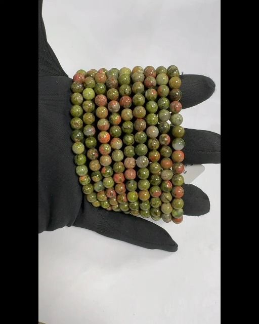Koraliki do bransoletki Unakite o średnicy 6mm