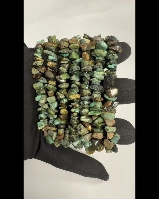 Naturalna bransoletka z afrykańskiego turkusu 5-8mm 18cm