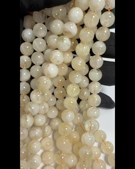 Naturalne koraliki cytrynowe 10mm na nitce 40cm