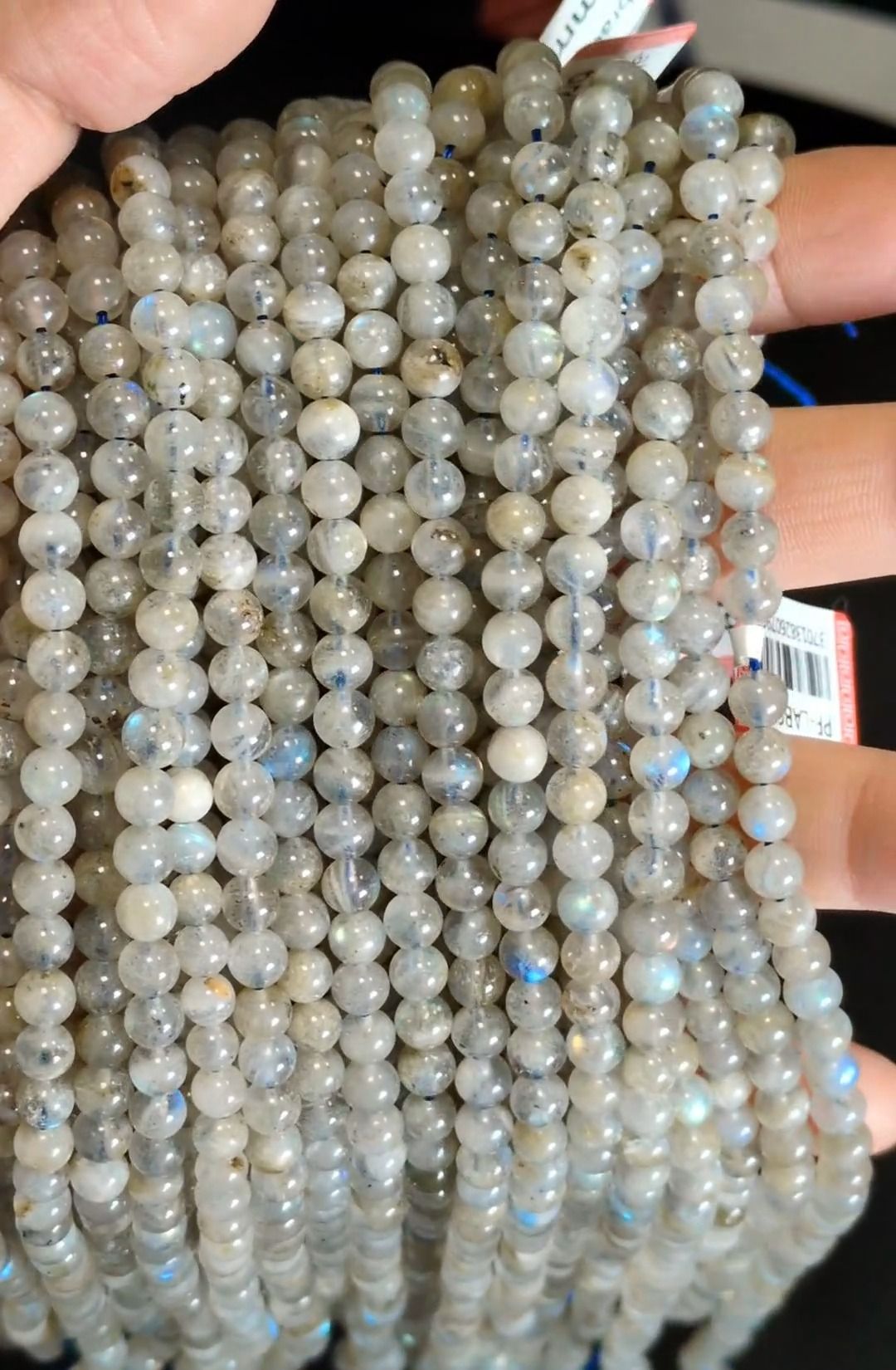 Koraliki labradorytu AA 5-5.5mm na drucie 40cm