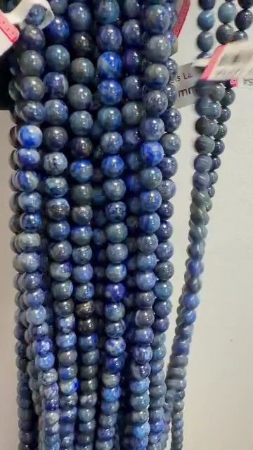 Sznur Okrągłych Koralików z Lapis Lazuli A 6-7mm