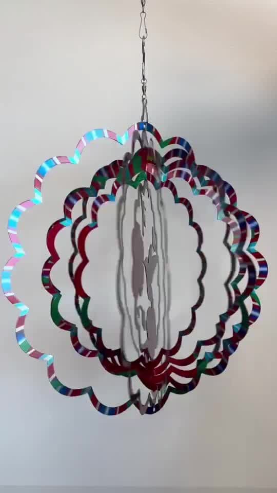 Wielokolorowy stalowy dzwonek wietrzny 3D Koliber 30 cm